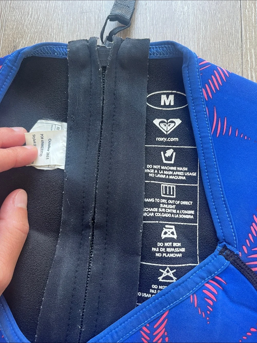 Roxy Blue palm leaves short sleeve springsuit - Picture 2 of 5
